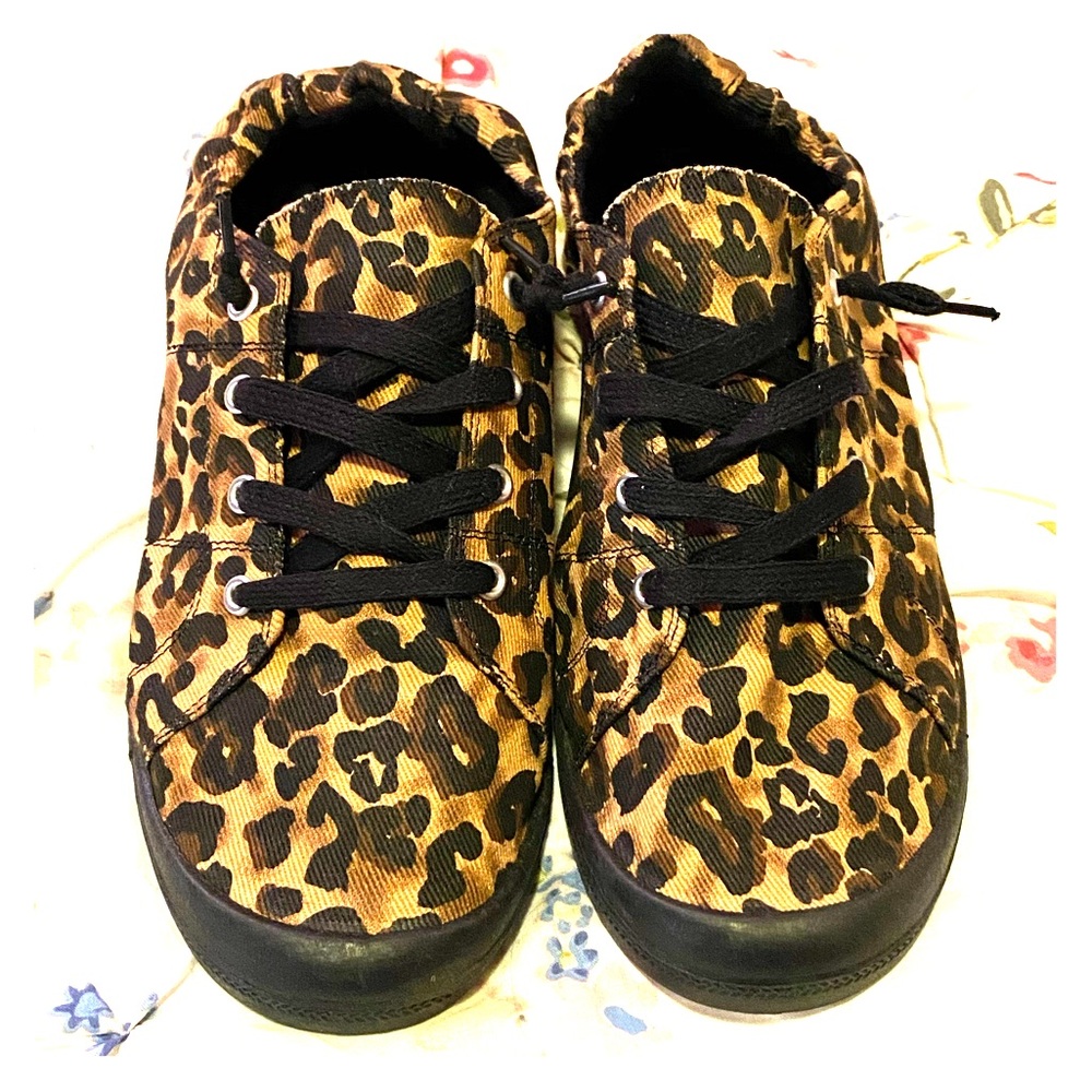 Leopard Ruched Sneakers